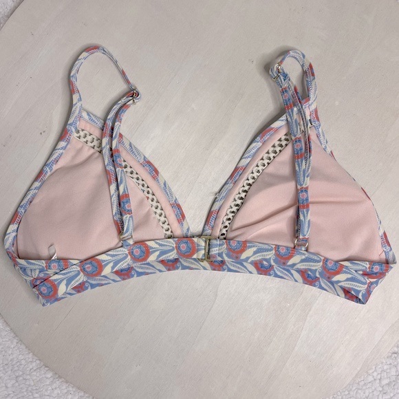 💥 ANTONIO MELANI Bikini Swim Top Blue Floral | Size 12 - Picture 3 of 8